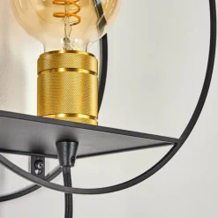 Lampes Dorées-hofstein Applique murale Sorvari Or, Noir, 1 lumière