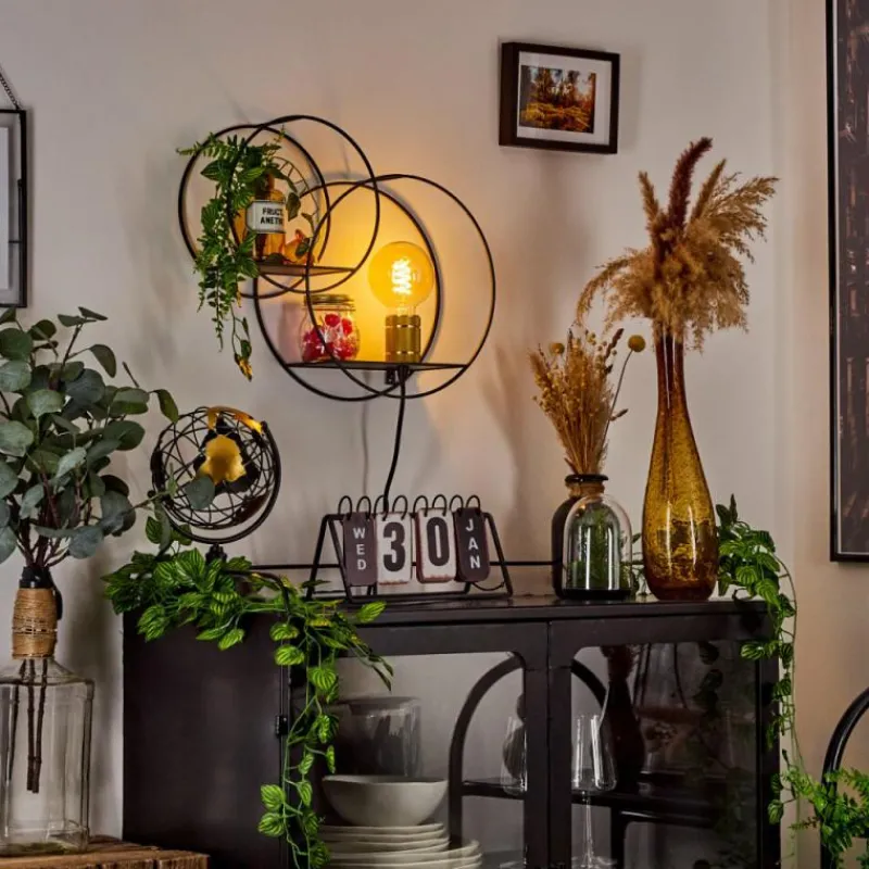 Lampes Dorées-hofstein Applique murale Sorvari Or, Noir, 1 lumière