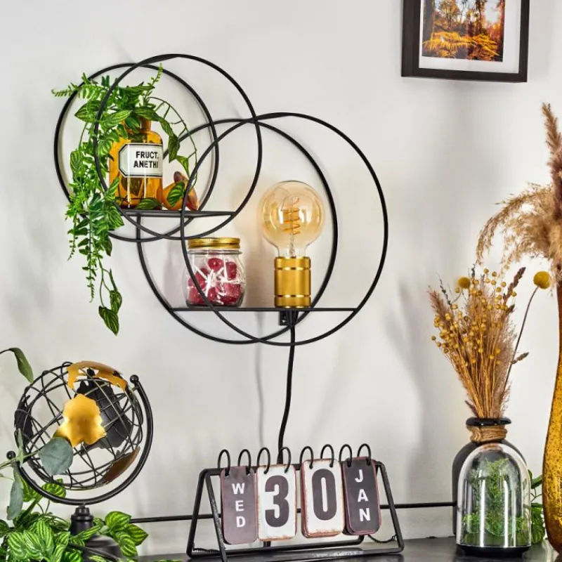 Lampes Dorées-hofstein Applique murale Sorvari Or, Noir, 1 lumière