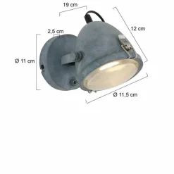 Lampes Industrielles-Luminaires Steinhauer Applique murale Steinhauer Mexlite Gris, 1 lumière