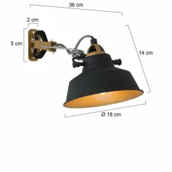 Luminaires Steinhauer Applique murale Steinhauer Mexlite Noir, 1 lumière* Appliques