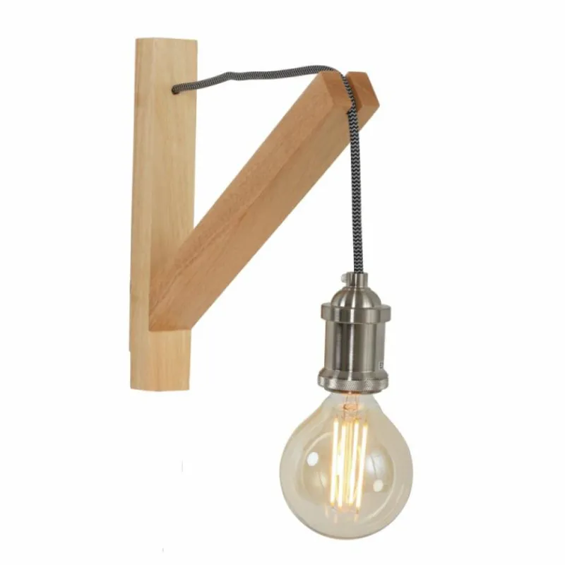 Luminaires Scandinaves-Luminaires Steinhauer Applique murale Steinhauer Mexlite Brun, Bois clair, Nickel mat, 1 lumière