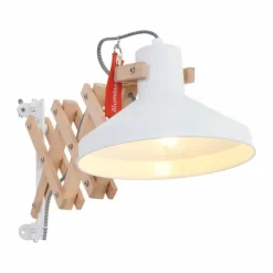 Luminaires Scandinaves-Luminaires Steinhauer Applique murale Steinhauer Woody Bois clair, Blanc, 1 lumière