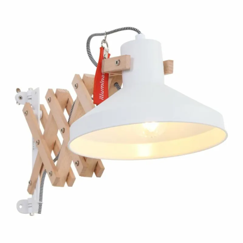 Luminaires Scandinaves-Luminaires Steinhauer Applique murale Steinhauer Woody Bois clair, Blanc, 1 lumière