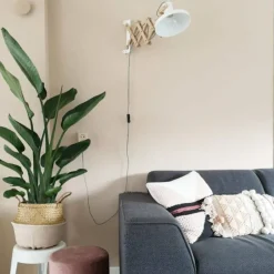 Luminaires Scandinaves-Luminaires Steinhauer Applique murale Steinhauer Woody Bois clair, Blanc, 1 lumière