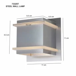 Luminaires Steinhauer Applique murale Steinhauer Liberstas Acier inoxydable, 1 lumière