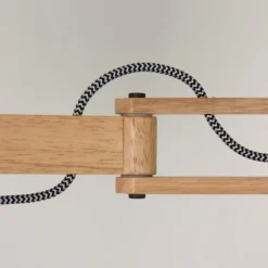 Lampes En Tissu-Luminaires Steinhauer Applique murale Steinhauer Mexlite Beige, Bois clair, Noir, 1 lumière