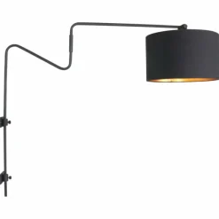 Lampes En Tissu-Luminaires Steinhauer Applique murale Steinhauer Linström Noir, 1 lumière