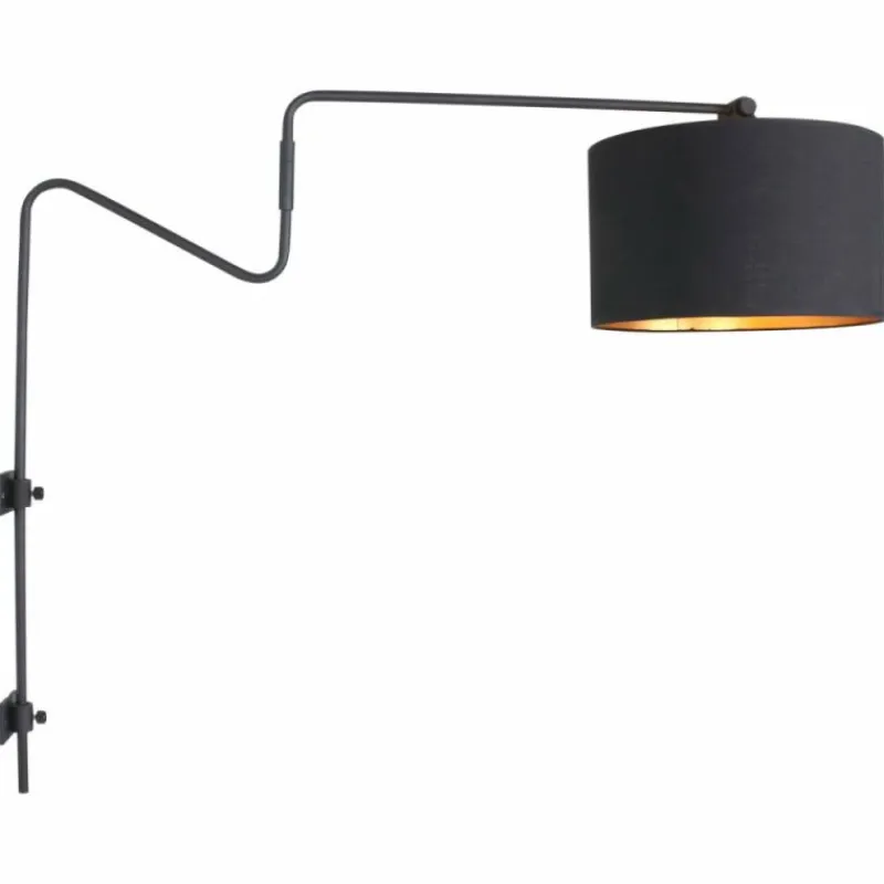 Lampes En Tissu-Luminaires Steinhauer Applique murale Steinhauer Linström Noir, 1 lumière