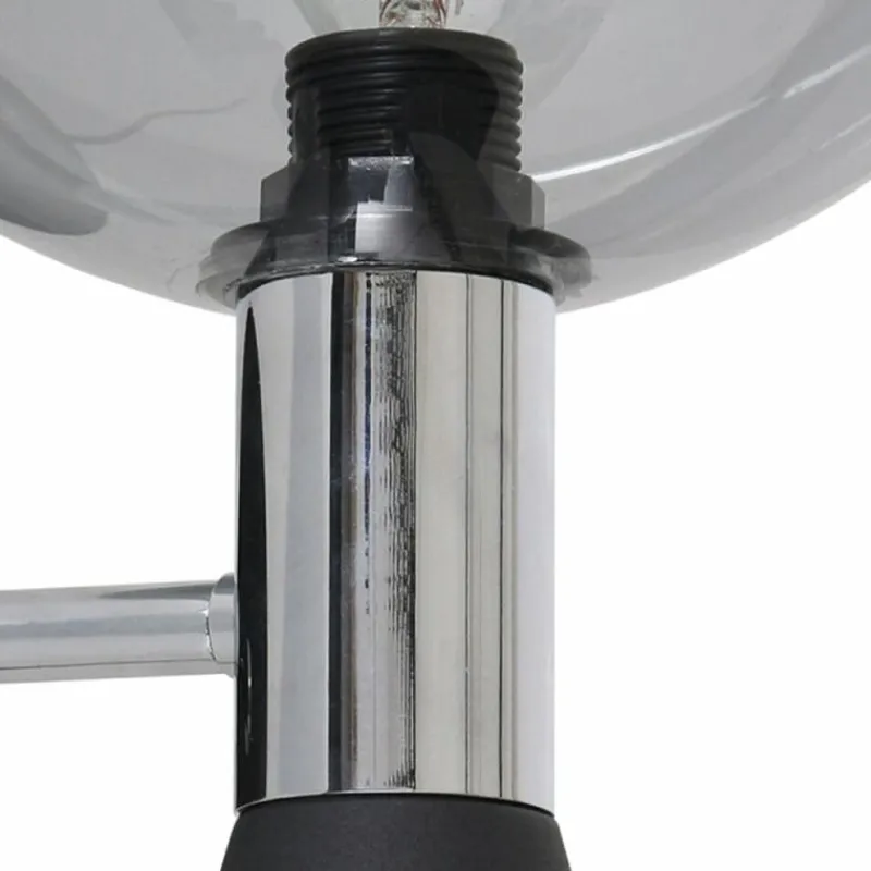 Suspension Verre Fumé-Luminaires Steinhauer Applique murale Steinhauer Anne Fastlåst Noir, 2 lumières