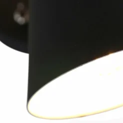 Suspension Verre Fumé-Luminaires Steinhauer Applique murale Steinhauer Anne Fastlåst Noir, 2 lumières