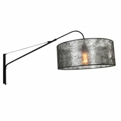Lampes En Tissu-Luminaires Steinhauer Applique murale Steinhauer Gramineus Gris, Noir, 1 lumière