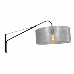 Lampes En Tissu-Luminaires Steinhauer Applique murale Steinhauer Gramineus Noir, Argenté, 1 lumière