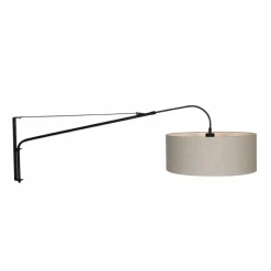 Lampes En Tissu-Luminaires Steinhauer Applique murale Steinhauer Gramineus Gris, Noir, 1 lumière