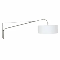 Lampes En Tissu-Luminaires Steinhauer Applique murale Steinhauer Gramineus Acier inoxydable, Blanc, 1 lumière