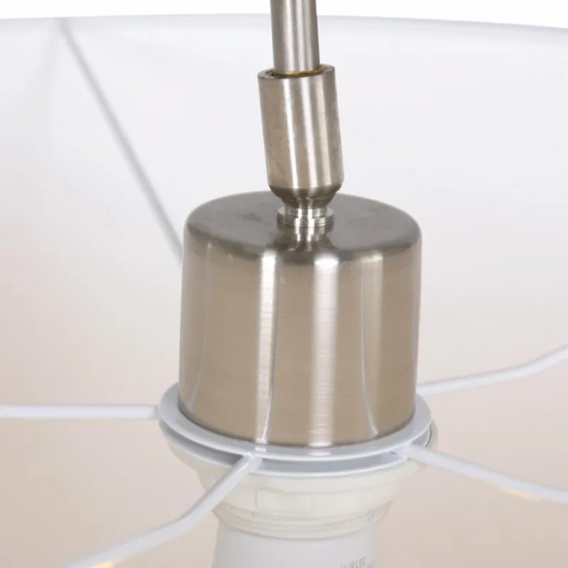 Lampes En Tissu-Luminaires Steinhauer Applique murale Steinhauer Gramineus Acier inoxydable, Blanc, 1 lumière