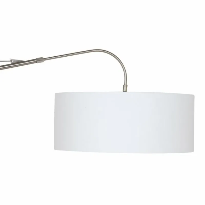 Lampes En Tissu-Luminaires Steinhauer Applique murale Steinhauer Gramineus Acier inoxydable, Blanc, 1 lumière