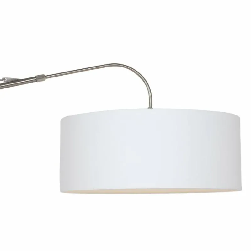 Lampes En Tissu-Luminaires Steinhauer Applique murale Steinhauer Gramineus Acier inoxydable, Blanc, 1 lumière