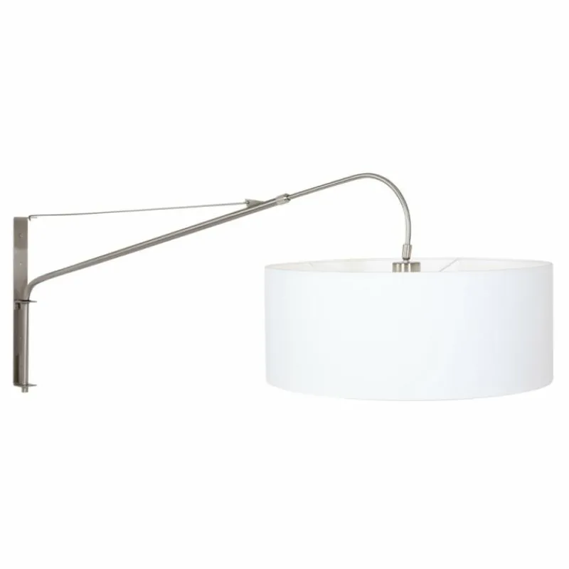 Lampes En Tissu-Luminaires Steinhauer Applique murale Steinhauer Gramineus Acier inoxydable, Blanc, 1 lumière