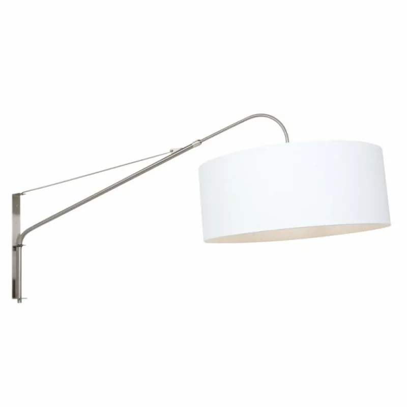 Lampes En Tissu-Luminaires Steinhauer Applique murale Steinhauer Gramineus Acier inoxydable, Blanc, 1 lumière