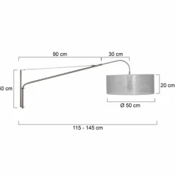 Lampes En Tissu-Luminaires Steinhauer Applique murale Steinhauer Gramineus Acier inoxydable, Argenté, 1 lumière