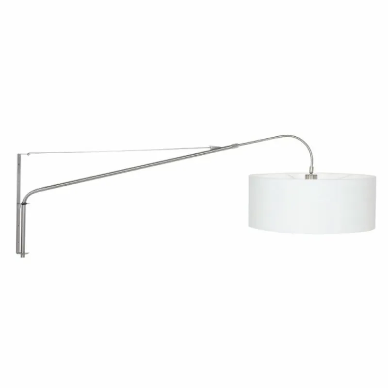 Lampes En Tissu-Luminaires Steinhauer Applique murale Steinhauer Gramineus Acier inoxydable, Blanc, 1 lumière