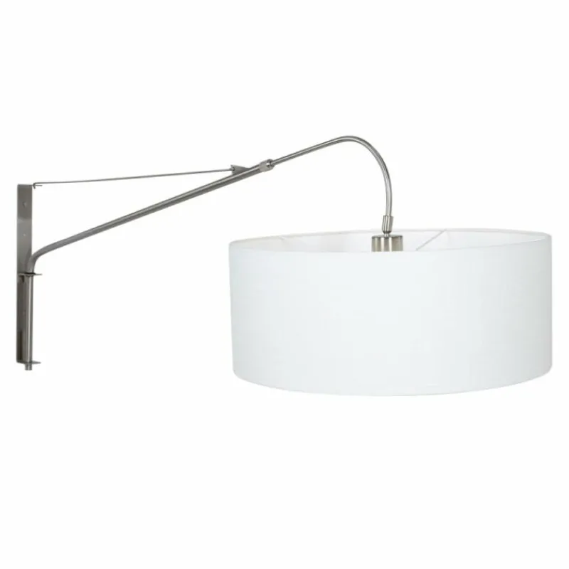 Lampes En Tissu-Luminaires Steinhauer Applique murale Steinhauer Gramineus Acier inoxydable, Blanc, 1 lumière