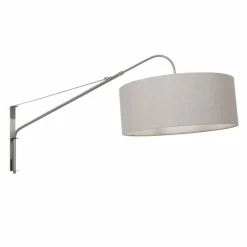 Lampes En Tissu-Luminaires Steinhauer Applique murale Steinhauer Gramineus Acier inoxydable, Gris, 1 lumière