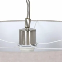 Lampes En Tissu-Luminaires Steinhauer Applique murale Steinhauer Gramineus Acier inoxydable, Gris, 1 lumière