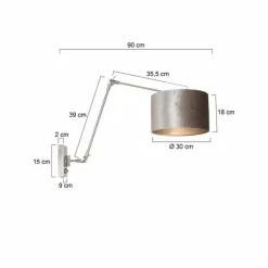 Lampes En Tissu-Luminaires Steinhauer Applique murale Steinhauer Prestige Chic Acier brossé, 1 lumière