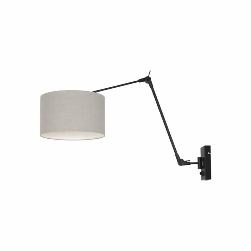 Lampes En Tissu-Luminaires Steinhauer Applique murale Steinhauer Prestige Chic Noir, 1 lumière