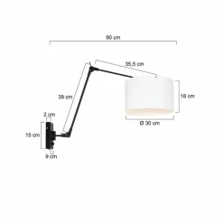 Lampes En Tissu-Luminaires Steinhauer Applique murale Steinhauer Prestige Chic Noir, 1 lumière