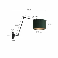 Lampes En Tissu-Luminaires Steinhauer Applique murale Steinhauer Prestige Chic Noir, 1 lumière