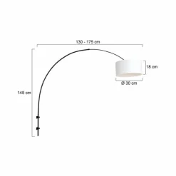 Lampes En Tissu-Luminaires Steinhauer Applique murale Steinhauer Sparkled Light Noir, 1 lumière