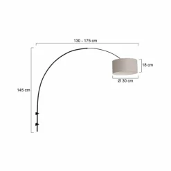 Lampes En Tissu-Luminaires Steinhauer Applique murale Steinhauer Sparkled Light Noir, 1 lumière