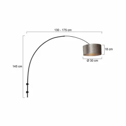 Lampes En Tissu-Luminaires Steinhauer Applique murale Steinhauer Sparkled Light Noir, 1 lumière