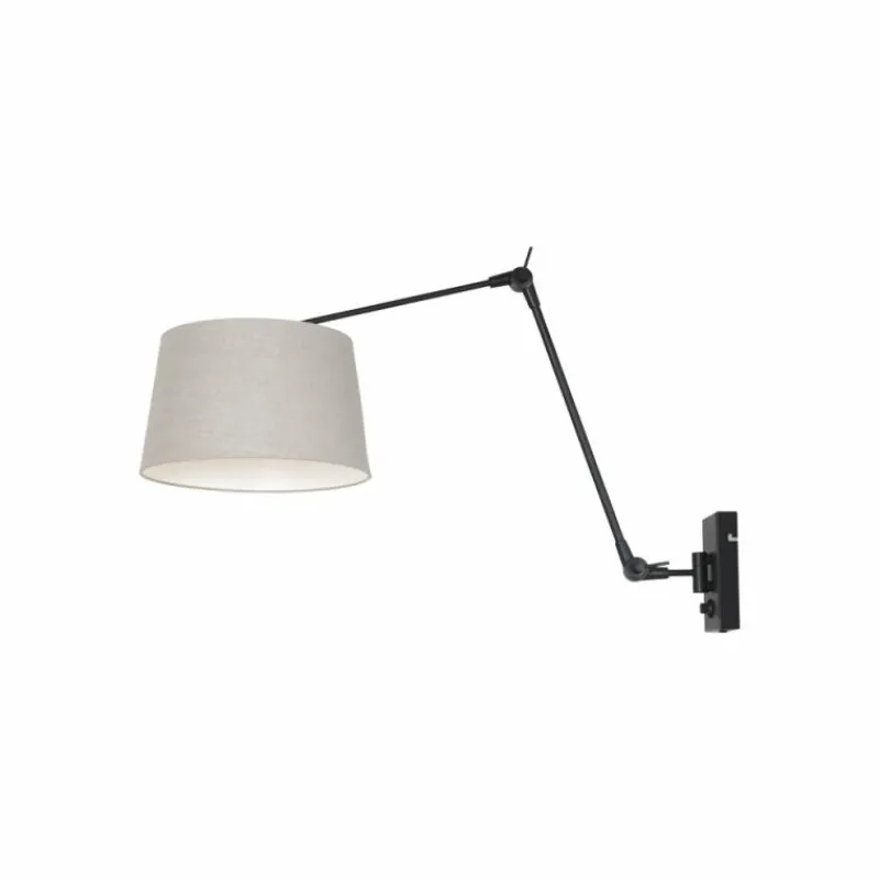 Lampes En Tissu-Luminaires Steinhauer Applique murale Steinhauer Prestige Chic Noir, 1 lumière