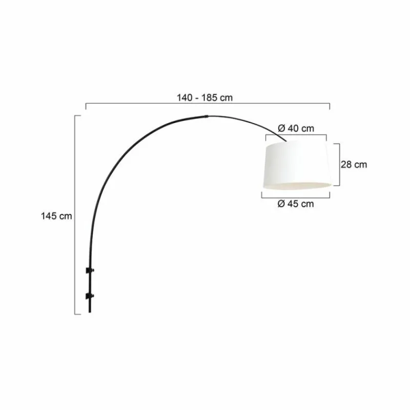 Lampes En Tissu-Luminaires Steinhauer Applique murale Steinhauer Sparkled Light Noir, 1 lumière