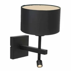 Lampes En Tissu-Luminaires Steinhauer Applique murale Steinhauer Stang LED Noir, 2 lumières