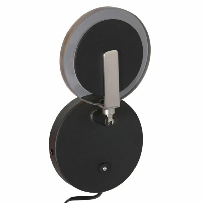 Suspension Verre Fumé-Luminaires Steinhauer Applique murale Steinhauer Turound LED Noir, 1 lumière