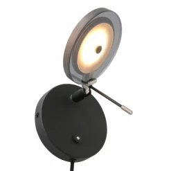 Suspension Verre Fumé-Luminaires Steinhauer Applique murale Steinhauer Turound LED Noir, 1 lumière