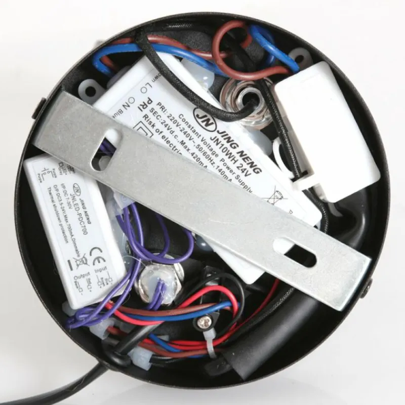 Suspension Verre Fumé-Luminaires Steinhauer Applique murale Steinhauer Turound LED Noir, 1 lumière