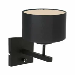 Lampes En Tissu-Luminaires Steinhauer Applique murale Steinhauer Stang Noir, 1 lumière
