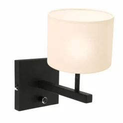 Lampes En Tissu-Luminaires Steinhauer Applique murale Steinhauer Stang Noir, 1 lumière