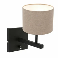 Lampes En Tissu-Luminaires Steinhauer Applique murale Steinhauer Stang Noir, 1 lumière