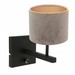 Lampes En Tissu-Luminaires Steinhauer Applique murale Steinhauer Stang Noir, 1 lumière