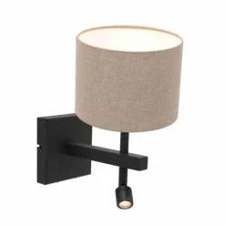 Lampes En Tissu-Luminaires Steinhauer Applique murale Steinhauer Stang Noir, 1 lumière