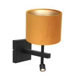 Lampes En Tissu-Luminaires Steinhauer Applique murale Steinhauer Stang Noir, 1 lumière