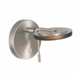 Suspension Verre Fumé-Luminaires Steinhauer Applique murale Steinhauer Turound LED Acier brossé, 1 lumière