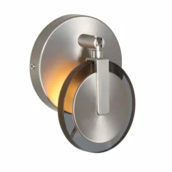 Suspension Verre Fumé-Luminaires Steinhauer Applique murale Steinhauer Turound LED Acier brossé, 1 lumière